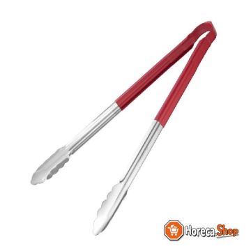Vogue color coded serving tongs red 40.5cm