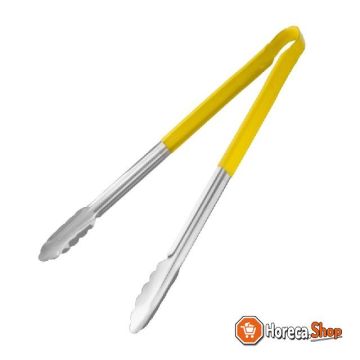 Vogue color coded serving tongs yellow 40.5cm