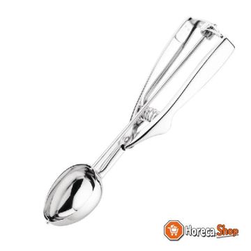 Oval stainless steel portioning spoon size 30
