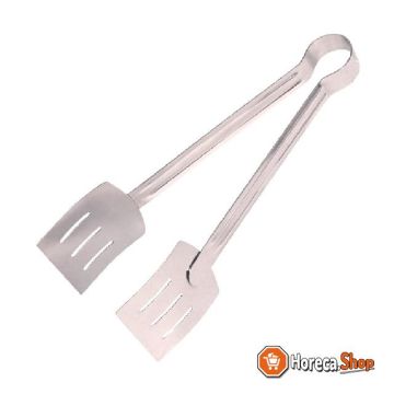 Stainless steel serving tongs 24cm