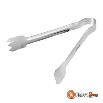 Stainless steel serving tongs 21cm
