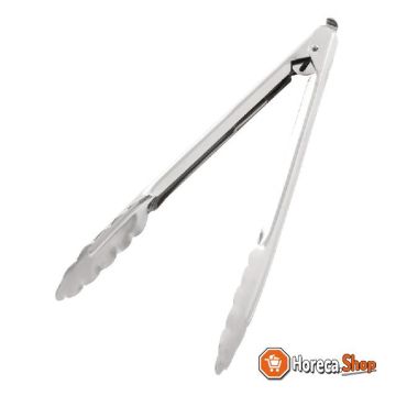 Stainless steel serving tongs 25.5cm