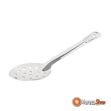 Perforated stainless steel serving spoon 28cm
