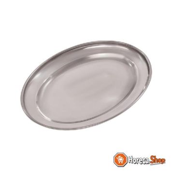 Oval stainless steel serving dish 20 cm
