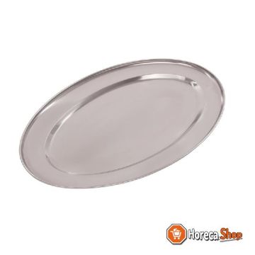 Oval stainless steel serving dish 40 cm