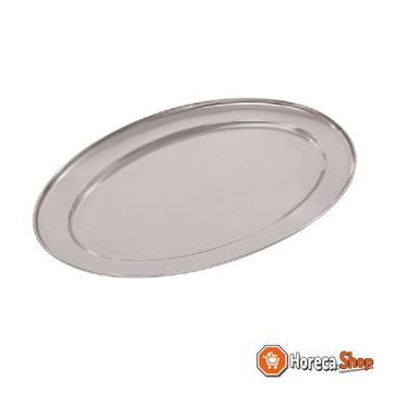 Oval stainless steel serving dish 45 cm