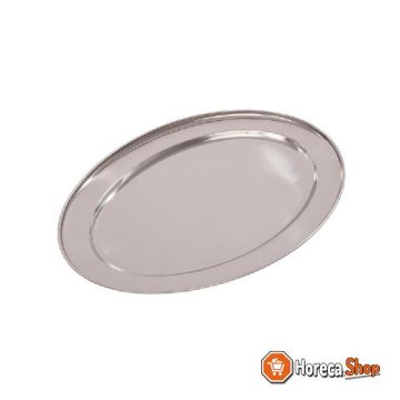 Oval stainless steel serving dish 50 cm