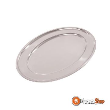 Oval stainless steel serving dish 60 cm