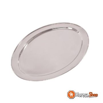 Ovale servierplatte aus edelstahl 66 cm