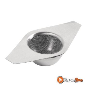 Stainless steel tea strainer and holder
