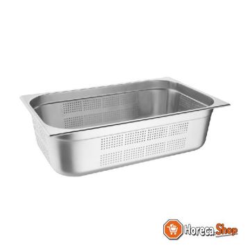 Perforated stainless steel gn1   1 tray 150mm