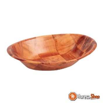 Oval wooden bowl small