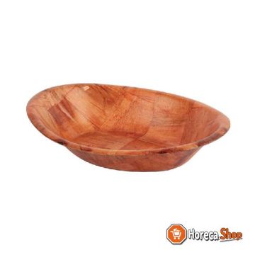 Oval wooden bowl large
