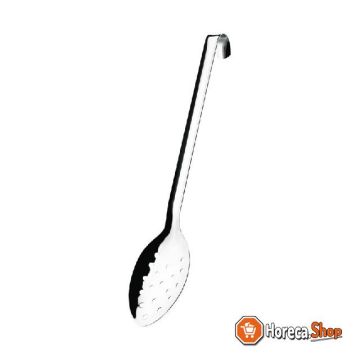 Perforated stainless steel serving spoon 35.5 cm