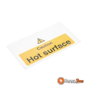 Caution - hot surface  waarschuwingsbord