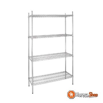 Storage rack with 4 shelves 91.5x45.7cm