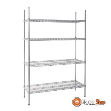 Storage rack with 4 shelves 122x45.7cm