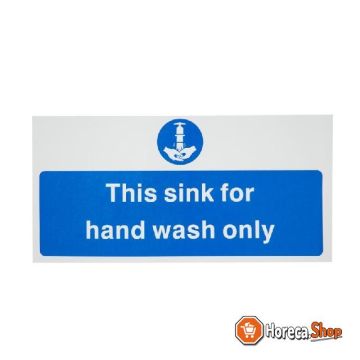 Hand wash only  bord
