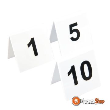Numéros de table en plastique olympia 1-10