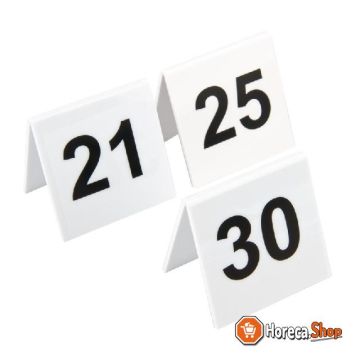 Olympia plastic table numbers 21-30