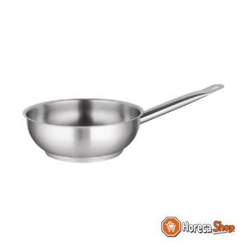 Conical stainless steel sauté pan 24cm