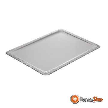 Rectangular stainless steel serving dish 50x36cm