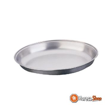 Stainless steel oval serving dish 20 cm