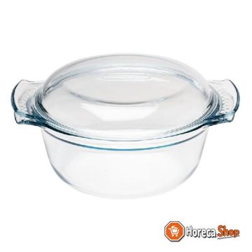 Round glass casserole 3.75ltr