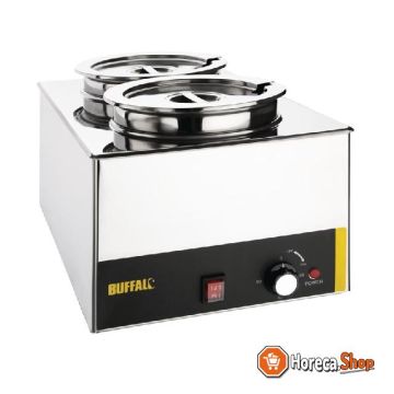 Bain marie with 2 round pots