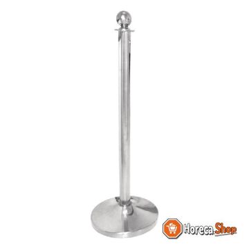 Stainless steel barrier post with convex knob