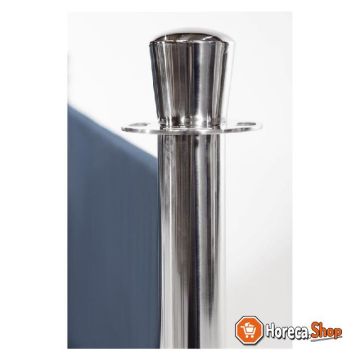 Stainless steel barrier post with flat knob