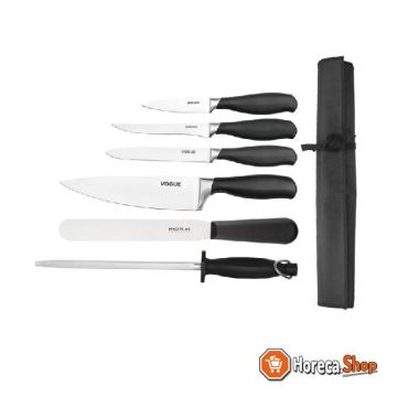 Soft grip knife set 6-piece