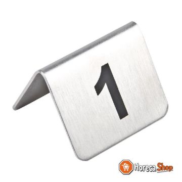 Numéros de table  en acier inoxydable 1-10