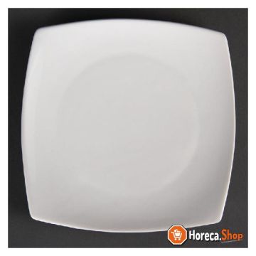 Olympia whiteware vierkante borden met afgeronde hoeken