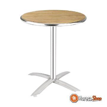 Runder tisch mit kippbarer eschenholzplatte 60 cm