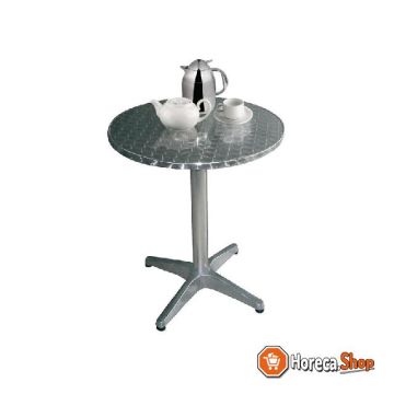Round stainless steel table 80cm