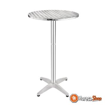 Round stainless steel standing table 60cm
