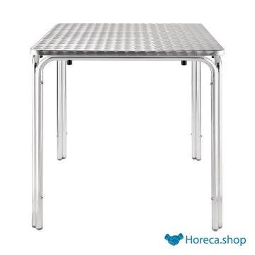Square stainless steel table 70cm