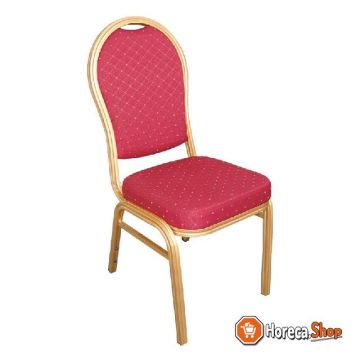 Chaise de banquet  avec dossier ovale rouge (4 pièces)