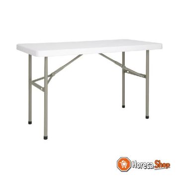 Rechthoekige inklapbare tafel 122cm wit