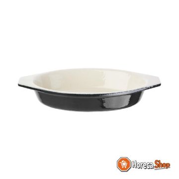 Oval gratin dish black 0.65ltr