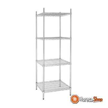 Storage rack with 4 shelves 61x61cm