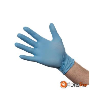 Nitril handschoenen blauw poedervrij l