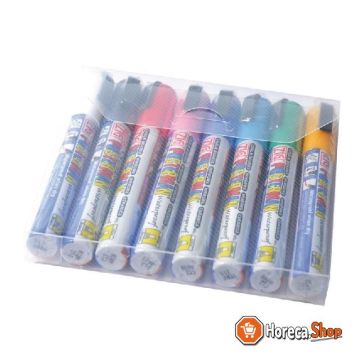 Zig postererman set of weatherproof chalk markers 6mm assorted