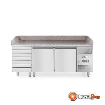 Pizza workbench 2 doors and 7 drawers 485 l