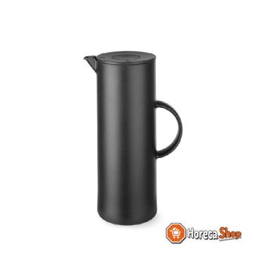 Insulation jug black 1 l pp with push button