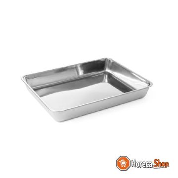Meat tray stainless steel 260x200x48 mm