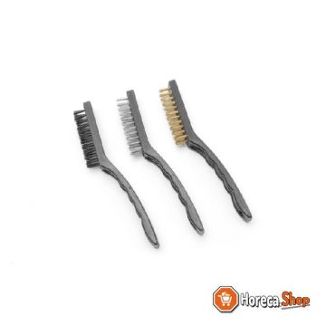Steel brushes 180 mm set 3 assorted