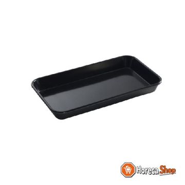 Meat tray black melamine 290x160x35 mm waca 1402