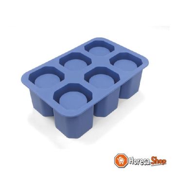 Ice cube mold 6 ice shots glass silicone